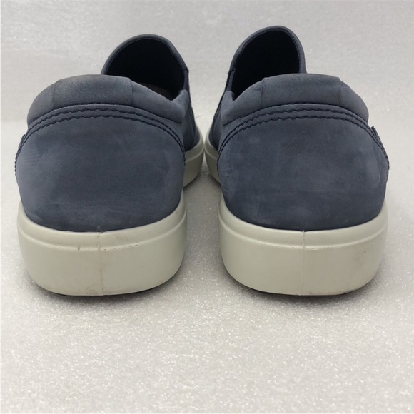 ECCO Sneakers Blue Suede Business Casual Comfortable Men’s Size EU 44 US 10-10.5 - Picture 3 of 13